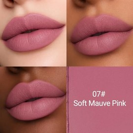 Erinde Lápiz Labial Mate, Lápiz Labial De Larga Duración, A07# | Resistente al Agua, Lápiz Labial Cremoso y Pigmentado, con Punta que no se Pega y Maq