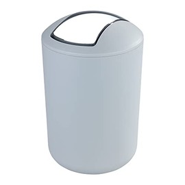 Cosmetic Bin with Swing Lid, Bathroom Bin, Shatterproof in Various Colours, 6.5 Litres (Grey)