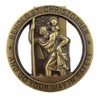 HIR Round Bronze Saint St Christopher Go Your Way in