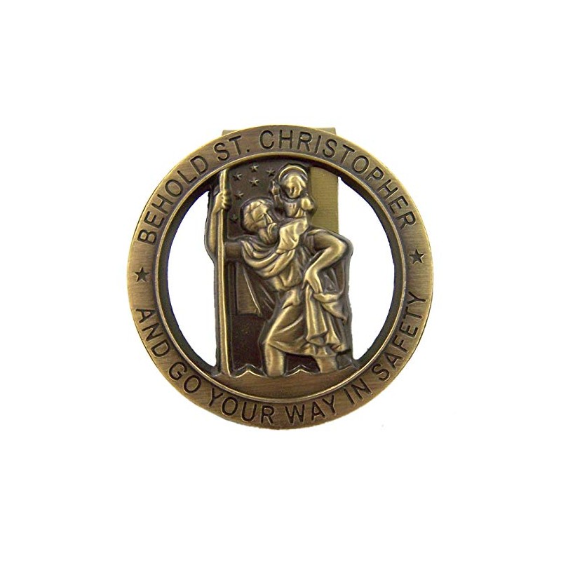 HIR Round Bronze Saint St Christopher Go Your Way in