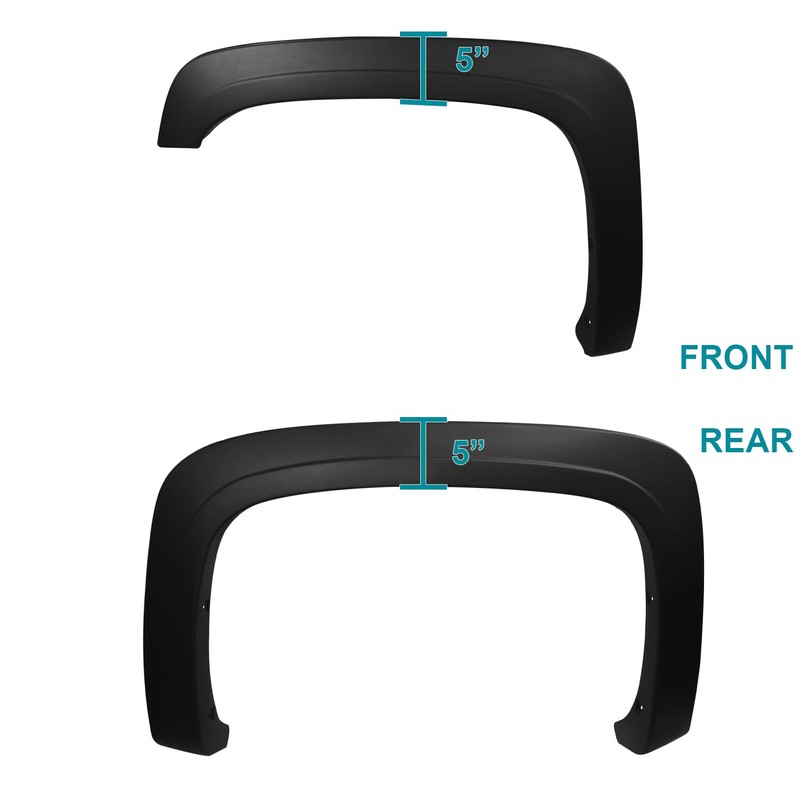 Spec-D Tuning 4PC Front + Rear Factory Style Black Fender