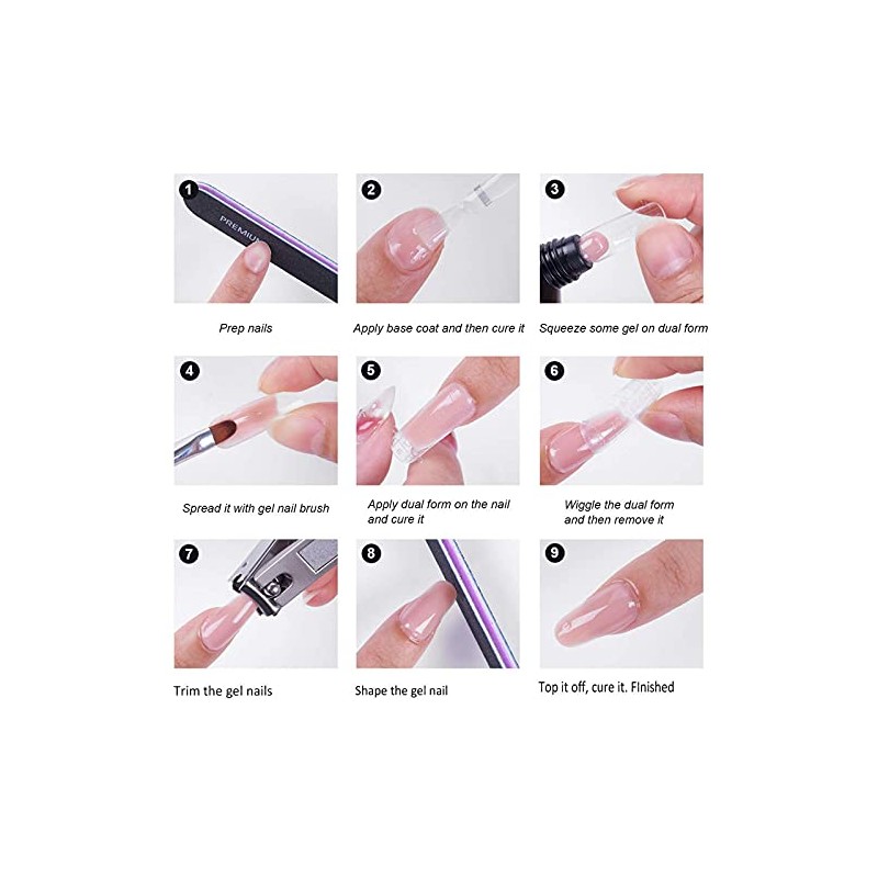 BNG Pack of 120 Nail Shapes Dual Nail Forms Full