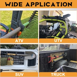 GLOBLED Quick-Release Rubber Clamps Mount Shovel Mount For Roof Rack Fits 1-1/5''-1-3/5'' Diameter Or Round Tube Compatible With UTV ATV Boat Van Or Any Wall 5PCS