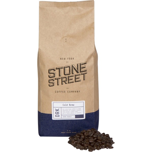 Stone Street Coffee Cold Brew Reserve Colombian Supremo Whole Bean Coffee, 2 LB Bag, Dark Roast