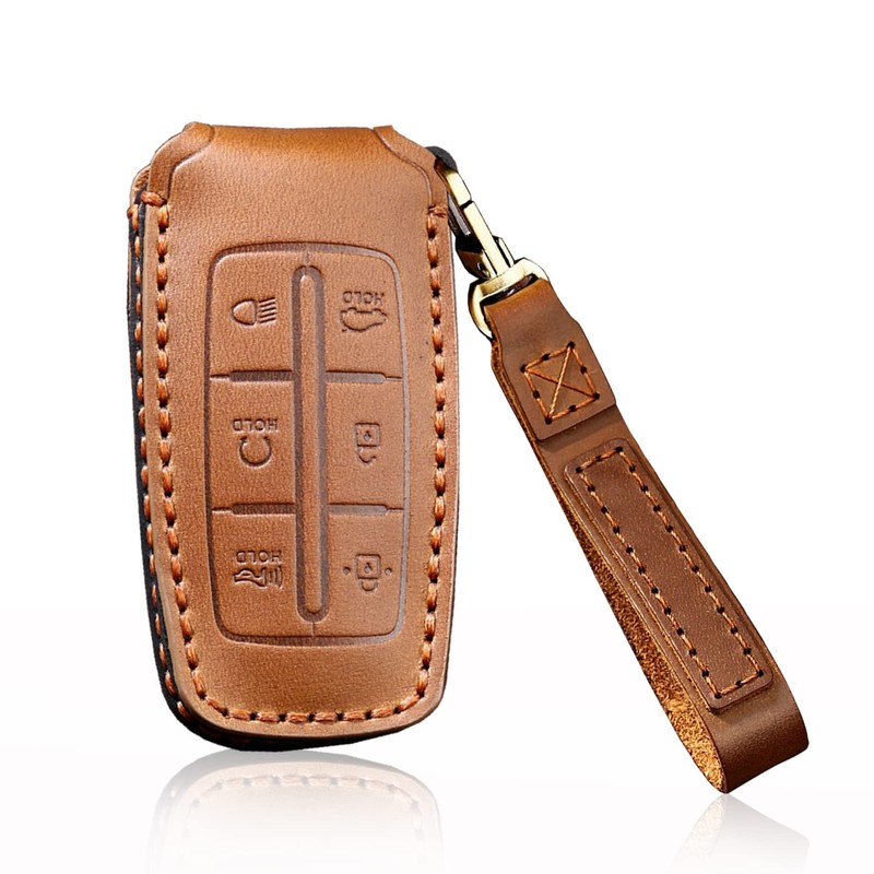 SANRILY 6 Button Key Fob Cover for Genesis G80 2021