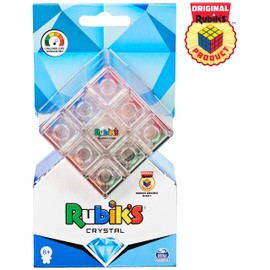Rubik’s Crystal, New Transparent 3x3 Cube Classic Color-Matching Problem-Solving Brain Teaser Puzzle Game Toy, for Kids and Adults Aged 8 and up
