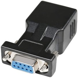 DTech DB9 to RJ45 Serial Adapter RS232 Female to RJ45 Female Ethernet Converter Compatible with Standard 9 Pin RS232 Devices