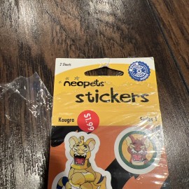 Stickers VINTAGE 2002 Y2K Neopets Full Sheet VTG KOUGRA  Series 1 80003 Read