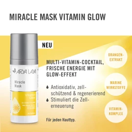 ARYA LAYA Miracle Mask Vitamin Glow, 30 ml – Gesichts-Maske für viele Hauttypen, Skin Care mit Glow-Effekt, antioxidativ, zellschützend & regenerierend, vegan