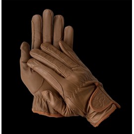 Horse Riding MEN'S Gloves All Leather 100% Real Leather TAN & BLACK Premium Quality Gents equestrian gloves (Tan, XL)