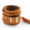 HemeraPhit Adjustable Genuine Leather Wrist Wraps Weight Lifting Wrist Support