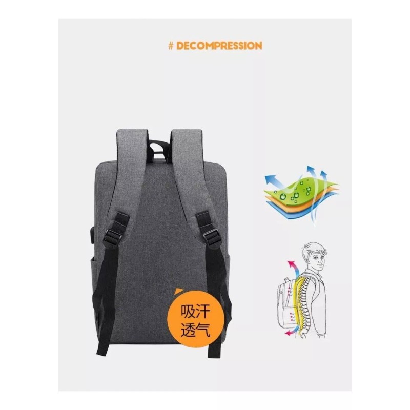 BOSSCO Mochila Antirrobo Negocio Carga Usb Escolar Laptop Casual 3p