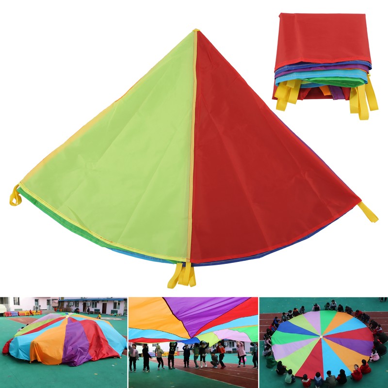 Early Education Equipment MultiFunction Colorful Parachute Game for Group Cooperation(4m