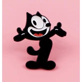 Pinstant Felix the Cat Classic Black White Cartoon 1.3" Enamel Pin Badge
