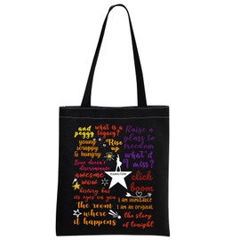 MNIGIU H-amilton Tote Bag H-amilton Broadway Musical Tote H-amilton Musical Merch H-amilton Musical Quote (Hamilton black)