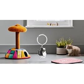 Cats Couple Metal Keychain, Unique Design, Keyring for Couple Stuff,Gift for Cat Lovers, Valentine's Day Gift Couple, Funny Keychain for Women Men Cat Lovers