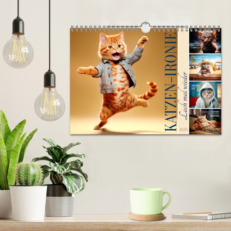 KATZEN-IRONIE Lach mal wieder (Wall Calendar 2026 DIN A4 Landscape),