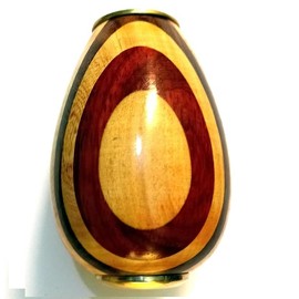 ANTIQLICIOUS Elegant Egg-Shaped Wooden Brass Kaleidoscope Vintage Look Kaleidoscope - Handmade Kaleidoscope for Friends & Family