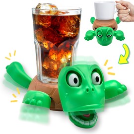DONGTATA Turtle Cup Holder, Turtle Coaster, Turtle Mats with Funny Expression, Funny Desk Table Decoration for Party, Birthday or Holiday