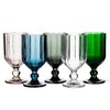 Abbott Collection Panel Wine Goblet, Green Glass (12oz)