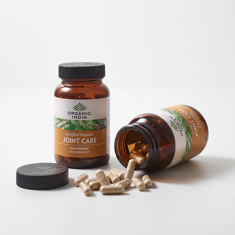 Organic India Joint Care Capsules with Ashwagandha, Certified Organic &