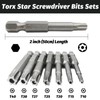 Bkkvim 14Pcs Torx Star 6-Point Screwdriver Bit Set, Magnetic Security