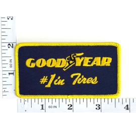 Embroidered Patch - High Performance Tires - Racing - Goodyear #1 - Iron-on