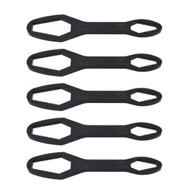 5 Pcs Double Ended Wrench 8mm To 22mm 160mm Length Alloy Steel Universal Self Tightening Wrench Tool D Black