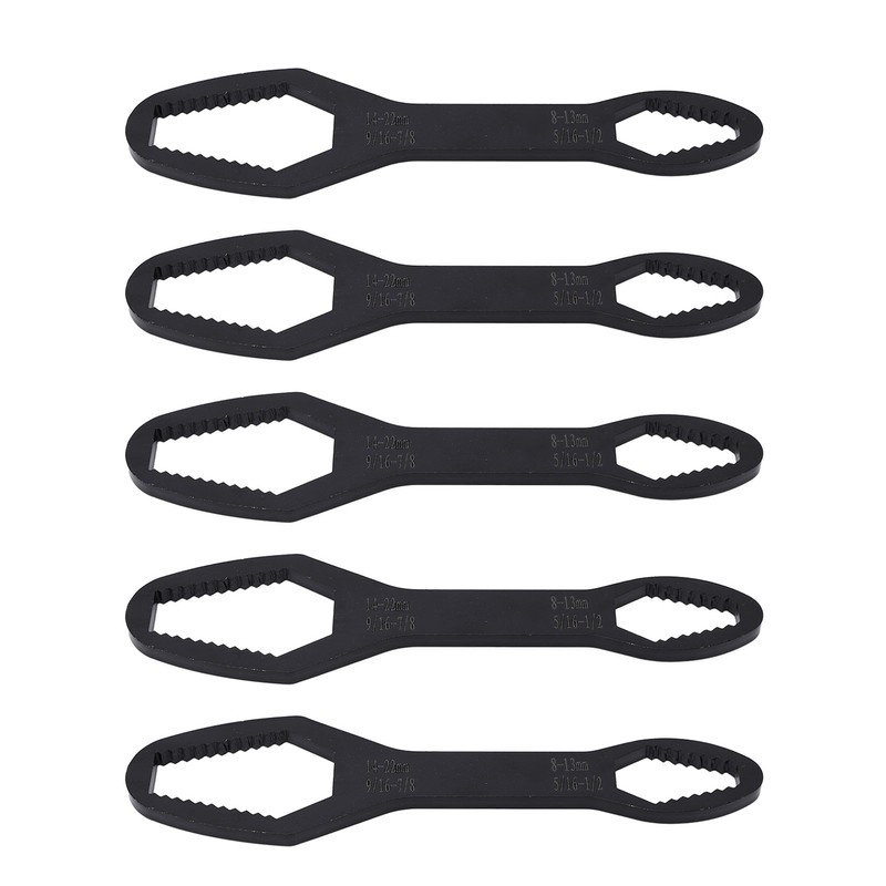 5 Pcs Double Ended Wrench 8mm To 22mm 160mm Length