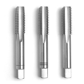 GSR Professional Tap Set Inch UNC 3/8 Inch x 16 HSSG Tripod Thread, Polished, HSSG Metal Drill Set, Pre-Cut, Middle Cutter & Finishing Tap, Through & Blind Hole