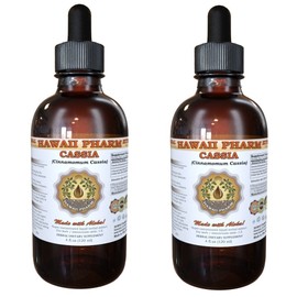 HawaiiPharm Cassia Liquid Extract, Organic Cassia (Cinnamomum Cassia) Tincture Supplement 2x2 oz