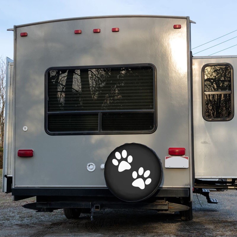 Foruidea Paw Print Spare Tire Cover Dust-Proof Wheel Tire Cover