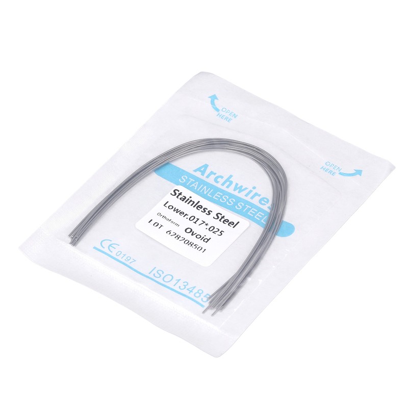 50pcs Stainless Steel Orthodontic Arch Wire Flexible Dental Orthodontic Rectangular
