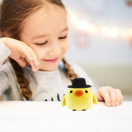 Toyvian Pack of 20 Mini Hat Decoration Accessories Black Party Hats Mini Felt Hats for Crafts Straw Hats for Men Dollhouse Decorations Cylinder Men's Hats Fabric Man Miniature Dollhouse