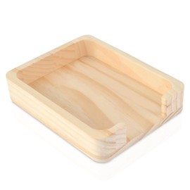 4x6 Memo Holder Desk Memo Pad Holder for Desk 4x6 Paper Tray Holder Wooden Paper Holder for Desk Note Card Holder Fits 4 x 6 Inches Note Paper (1)