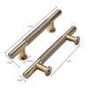khtumeware 10 Pack 4 Inch(102mm) Drawer Handles Knurled Antique Champagne