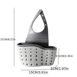 Jolitee Rubber and Silicone Sink Caddy for Sponges or Soap with Over The Faucet Connection