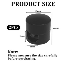 MHDUYEG Aluminium Wall and Ceiling Pins Pack of 2 for Monkey Swing Lamp Ceiling Pins for Textile Cable with Screws and Dowels for Textile Cable Ceiling Mounting Black