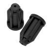 fengxiaomin-10PCS Black Caster Socket Sleeve Round Inserts, plastic caster stem