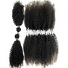 Human Crochet Afro Hair Kinky Curly Pre Separated Feather Extensions