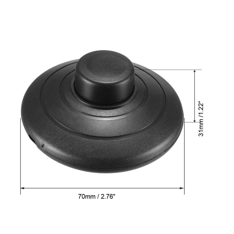 uxcell Inline Latching Foot Pedal Push Button Switch, 250V 2A