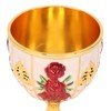 Gold Chalice 4 Inch High Zinc Alloy Retro Embossed Flower