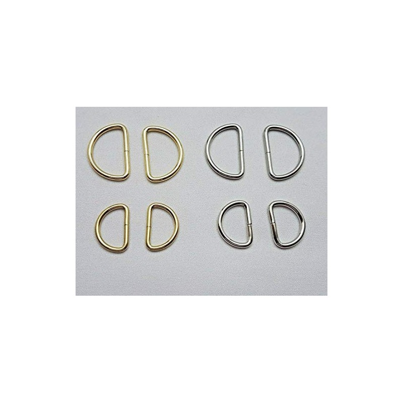 Bonnin 6Pcs Quality Metal D Rings Fasteners Buckles for Webbing