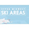 Upper Midwest Ski Resorts Map 24x36 Poster (White & Light