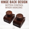 Hinge Back Wooden Quilt Wall Hanger – Cherry Brown –