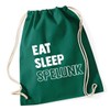 Hippowarehouse Eat sleep Spelunk Drawstring CottonSchool Gym Bag 37cm x
