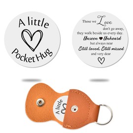 Sympathy Memorial Gifts for Loss of Dad Mom Grandpa Grandma Grief Remembrance Bereavement Gift Pocket Hug Token for Men Women Friends Those We Love Don't Go Away Keychain Inspirational Gift