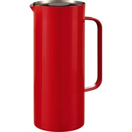 Peacock AHW-100 R Thermal Pot, 33.8 fl oz (1 L) Water Server, Vacuum Insulated, Heat Retention, Cold Retention, Wide Mouth, 33.8 fl oz (1 L) Pot, Stainless Steel, Tabletop Pot, Red