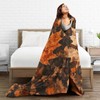 Maple Leaf Blanket Fall Autumn Throw Blanket Thanksgiving Orange Flannel