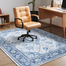 Desk Chair Mat for Hardwood Floors,48"x60"Rolling Computer Chair Mat for Carpeted Floor,Office Mat for Hard Wood,Anti Slip Low Pile Carpet Floor Protector
